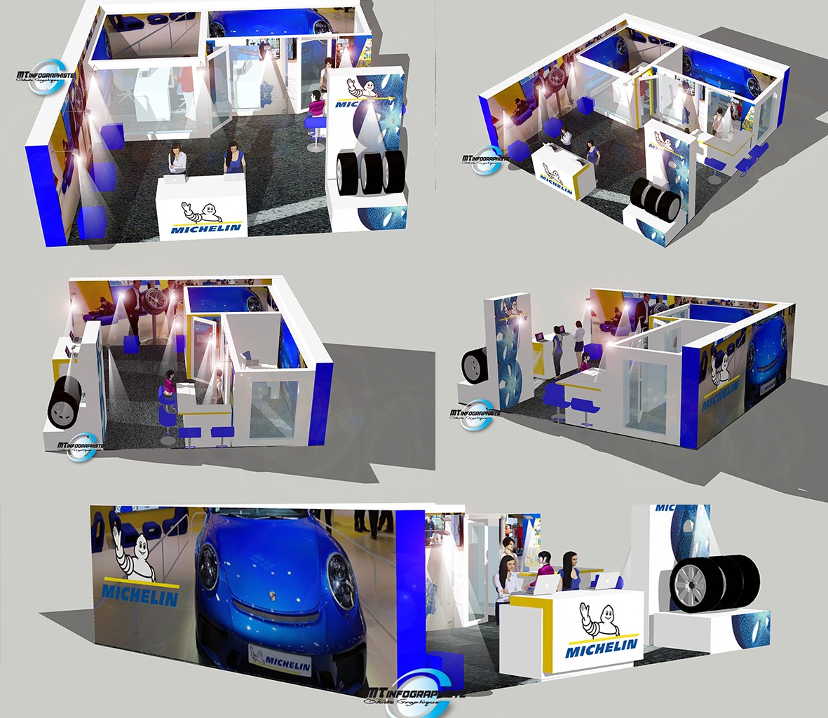Stand 3d michelin